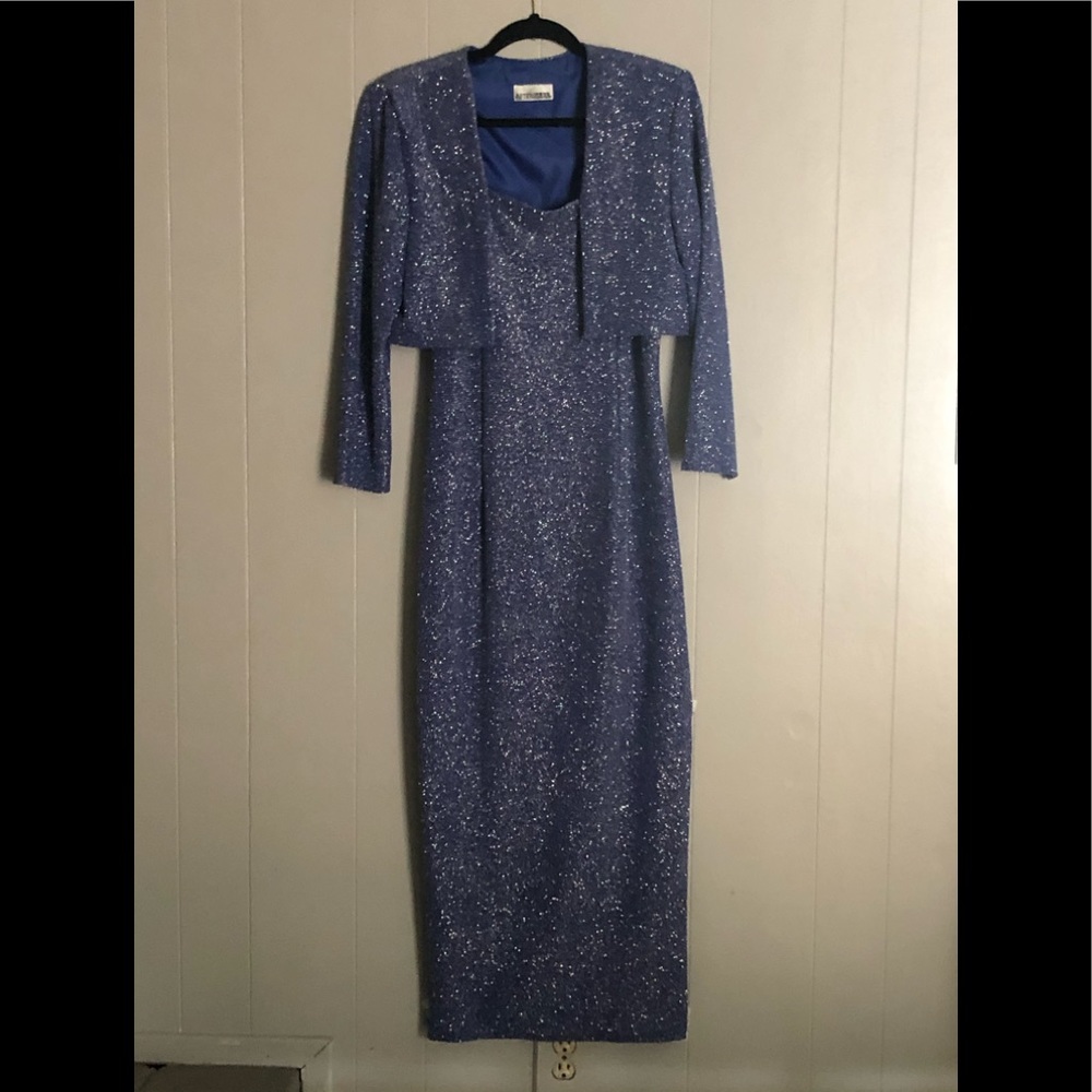 After Dark- petite 2 pc sparkled evening dress 10P